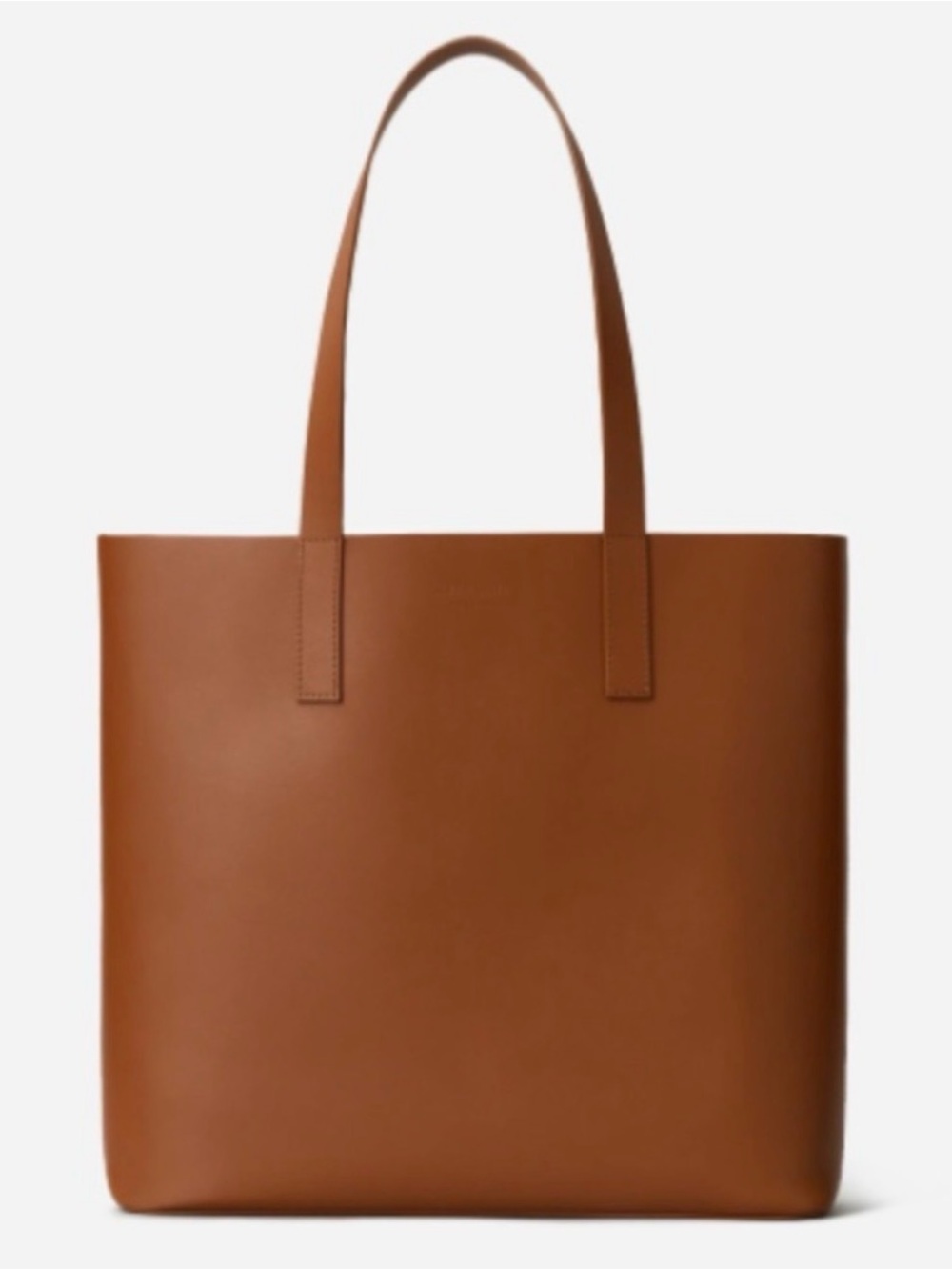 Everlane Leather Tote in Cognac Brown